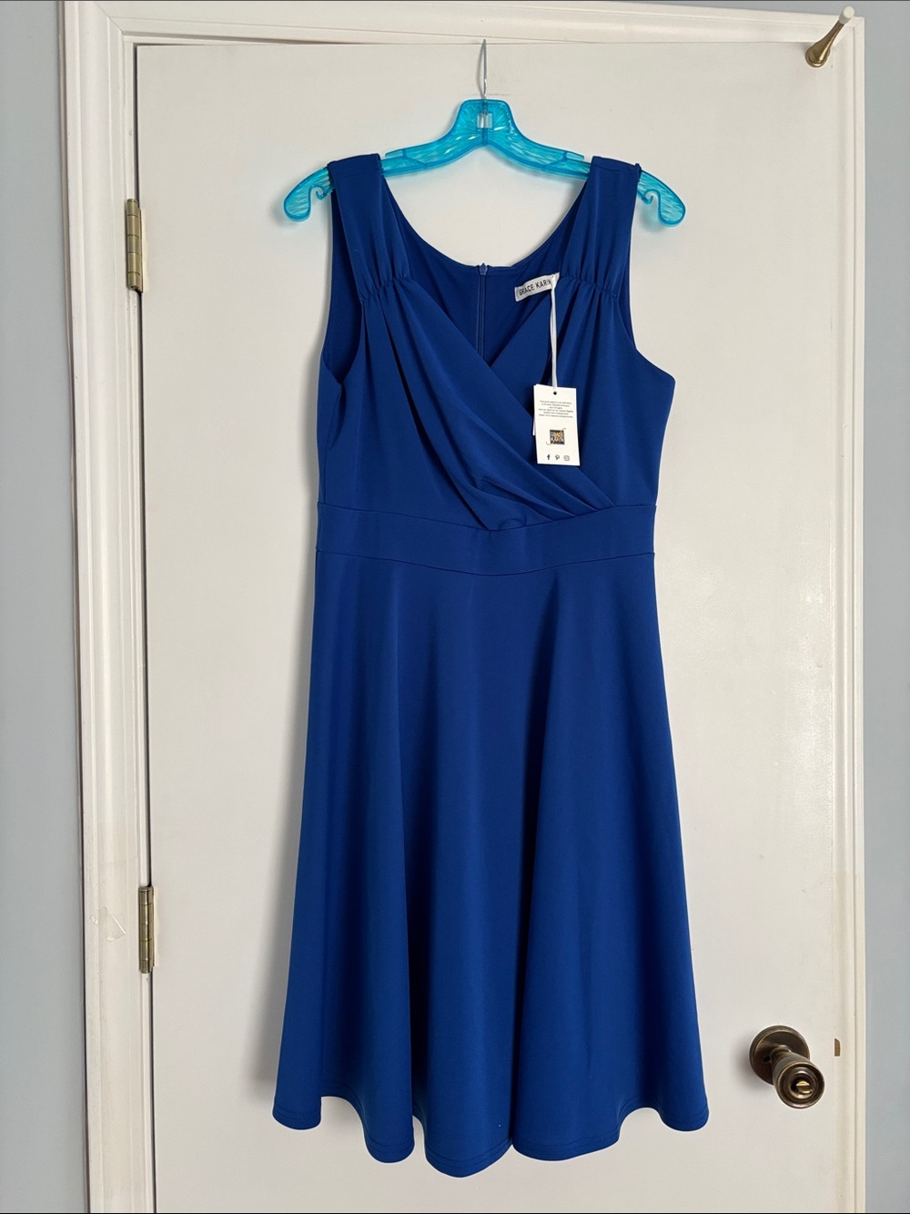 Sleeveless Royal Blue Fit & Flare Dress by Grace Karin NWT